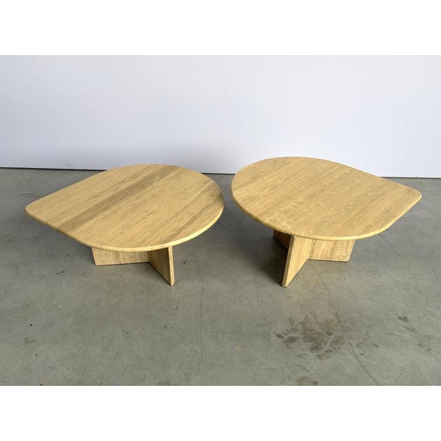 Italian Travertine Coffee Tables, 1970s, Set of 2 For Sale - Image 12 of 13