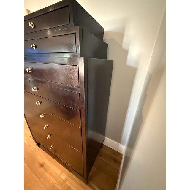 Henredon Barbara Barry Tuxedo Tall Chest For Sale - Image 4 of 11