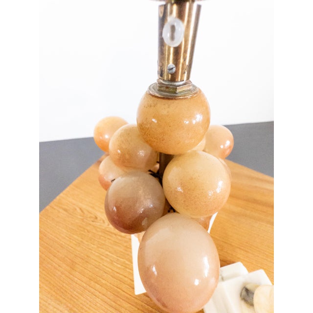 Stone Italian Alabaster Grape Table Lamps, 1950s, Set of 2 For Sale - Image 7 of 11