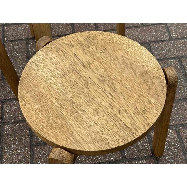 Oak Nomad Designer Stacking Stools from Skagerak, Set of 6 For Sale - Image 11 of 16