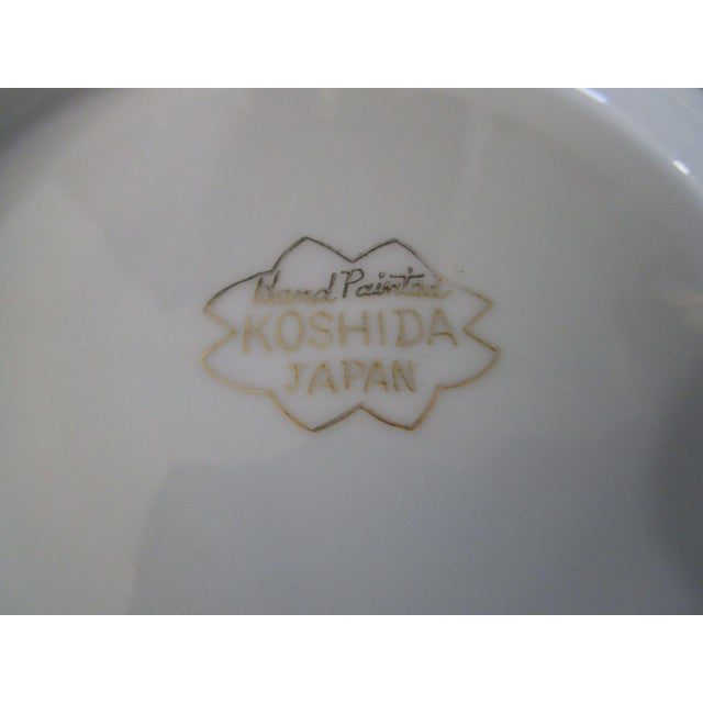 Vintage Koshida Wisteria Garland Geisha Lithophane Tea Cup & Saucer Set- 2 Pieces For Sale - Image 12 of 13