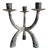 Brutalist Verdigris 3-Arm Candelabra For Sale
