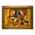 21st Century C. Loft Original Cubist Abstract Oil Painting, Framed, 43.5"w For Sale