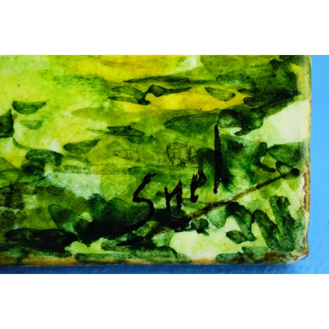 Roman Ceramic Tiles with Painted Landscape, Monterotondo, 1940s, Set of 3 For Sale - Image 17 of 18