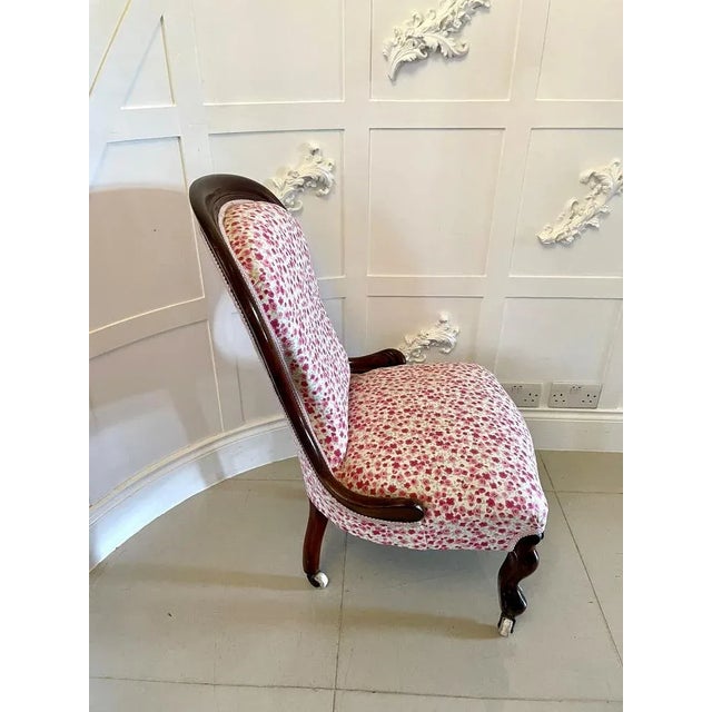 Wood Victorian Mahogany Ladies Chair, 1860s For Sale - Image 7 of 10