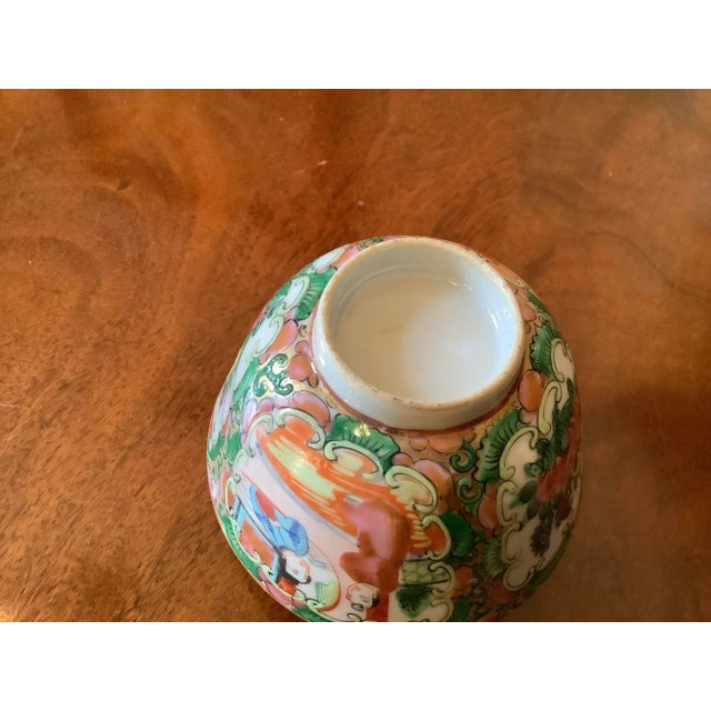 Ceramic Antique Late 19th Century Rose Medallion China Candle Holder For Sale - Image 7 of 7