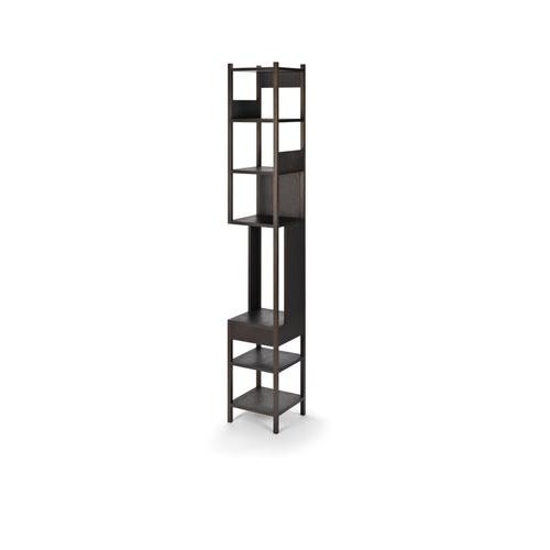 Left Handed Black Oiled Oak Lungangolo Shelves by Achille Castiglioni for Karakter For Sale - Image 3 of 12