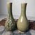 Celadon Ikebana Vases with Floral Relief by Noma Gazan, Japan, 1970s, Set of 2 For Sale - Image 10 of 17
