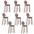 Purple Mary II Bar Chairs in Wood by Ottiu, Set of 8 For Sale - Image 8 of 8