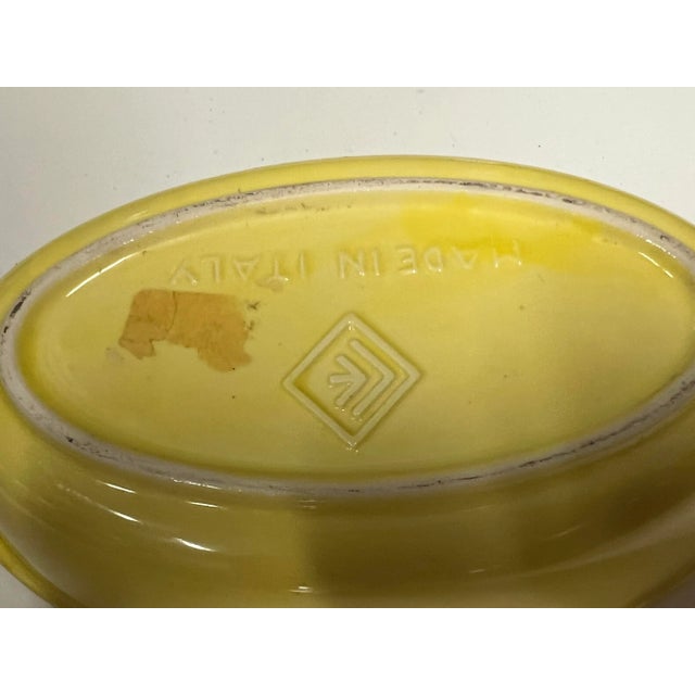Mid 20th Century Mid 20th Century Yellow Italian Oval Dish For Sale - Image 5 of 7