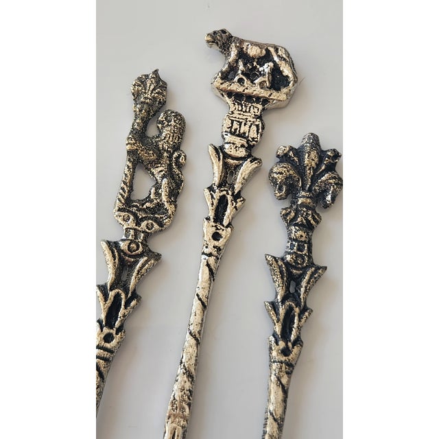 Mid 20th Century Italian Figural Silverplate Demitasse Spoons – Set of 6 For Sale - Image 10 of 15