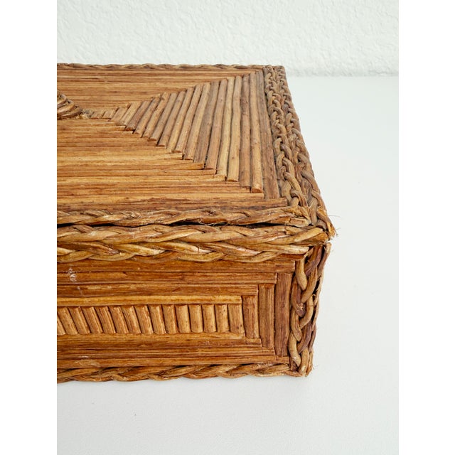 Handmade Bamboo & Braided Seagrass Box For Sale - Image 10 of 17