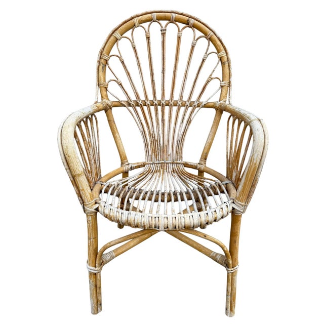 Mid-Century Modern Mid-Century Dutch Rattan Armchair, 1960s For Sale - Image 3 of 7