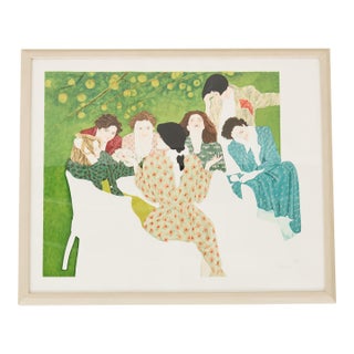 Christine Rosamond Signed Lithograph "Storyteller Iii" 1991 For Sale