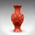 Pair of Vintage Cinnabar Baluster Vases, Oriental, Lacquer, Cloisonne, Posy Urn For Sale - Image 6 of 12