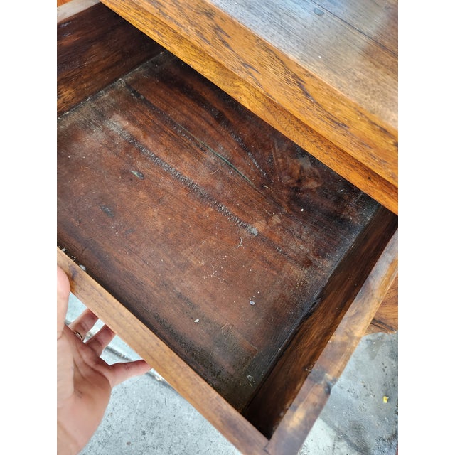 1980's Carved Wood Console Table For Sale In Los Angeles - Image 6 of 12