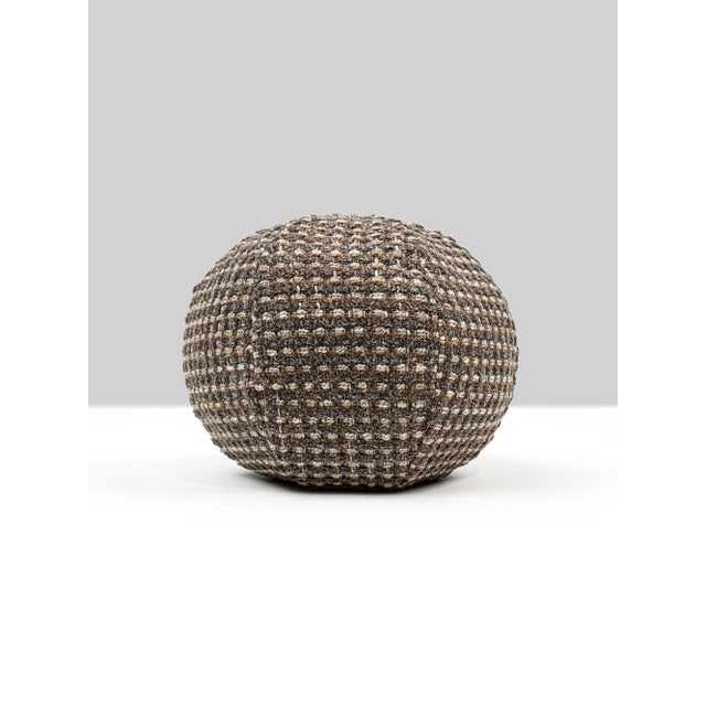 Contemporary The House Of Scalamandré Heatherton Circle Pillow In Walnut For Sale - Image 3 of 3