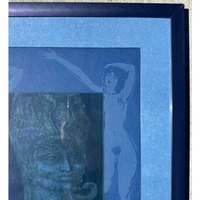 Ernst Fuchs (Austrian, 1930–2015) Sphinx Mystagoga (Sheet No. 6 From Die Sieben Bilder Und Sprüche Der Sphinx) Aquatint Etching | 1967 | Edition 63/99 For Sale - Image 11 of 18