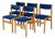 Mid 20th Century Set of 5 Danish Modern Dining Chairs in the Style of Erik Buch For Sale