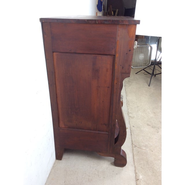 1910s Antique Empire Mahogany Chest of Drawers With Glass Hardware For Sale - Image 5 of 18