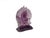 Asian 4" Amethyst Purple Crystal Glass Tibetan Guardian Deity Figure For Sale - Image 3 of 10