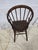 Vintage Solid Wood Windsor Bow Back Armchair in Dark Oak Finish For Sale - Image 4 of 6
