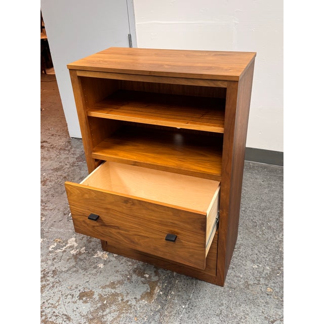 American Room & Board Woodwind Double File Drawer Bookcase For Sale - Image 3 of 12