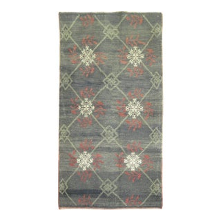 Zabihi Collection Vintage Turkish Konya Small Rug - 2'10" x 5'1" For Sale