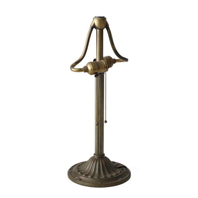 Antique Bradley & Hubbard School Arts & Crafts 8 Panel Slag Glass Lamp C1920 For Sale - Image 14 of 18
