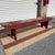Antique Pennsylvania Mortised Bench in Old Red Paint, Lancaster County, Circa 1860s For Sale - Image 16 of 18