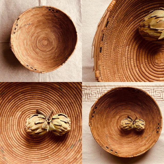 African Monumental Antique African Winnowing Basket - Circa 1900 For Sale - Image 3 of 11