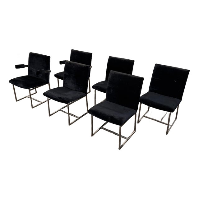 Set of 6 Milo Baughman for Thayer Coggin Dining Chairs For Sale
