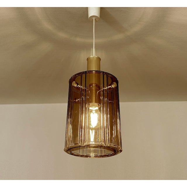 Vintage Pendant Lights in Glass from Glashütte Limburg, 1970s, Set of 2 For Sale - Image 9 of 15