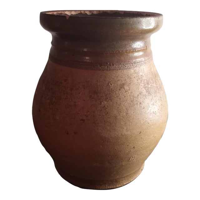 Schneckloth Artist Signed 1976 Art Studio Pottery Terracota Vase For Sale
