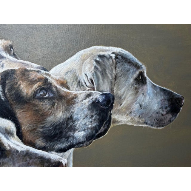 British Hunting Large Farmed Oil Painting Title "Berkeley Goblin” Pack of Foxhounds, Berkeley Hunt by Vicky Palmer For Sale - Image 9 of 18