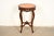 French Provincial Romweber Style French Provincial Louis XV Carved Walnut and Satinwood Inlaid Marquetry Side Table, Circa 1930s For Sale - Image 3 of 14