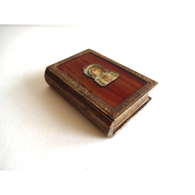 Early 20th Century Vintage French Faux Book Jewelry Box For Sale - Image 4 of 11
