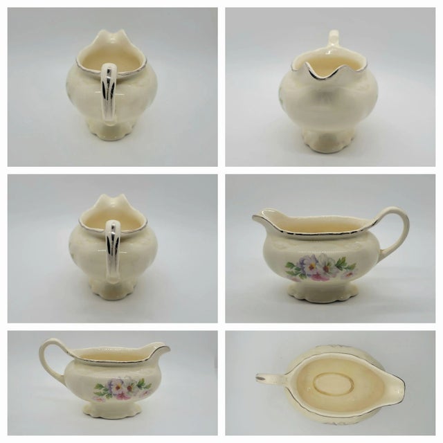 Ceramic Mid 20th Century Homer Laughlin Virginia Rose Coffee Set- 4 Pieces For Sale - Image 7 of 12