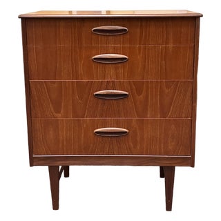 European Mid Century Modern Teak Chest of Drawers c.1960 For Sale