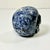 1970s Vintage Abstract Expressionism Boho Chic Hand Carved Blue Speckled Sodalite Skull Sculpture For Sale - Image 4 of 13