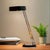 Metal Small Black Disc Desk Lamp by Lightolier For Sale - Image 7 of 7