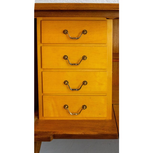 20th Mid-Century Bar Cocktail Cabinet in Walnut & Marble, France For Sale - Image 10 of 18