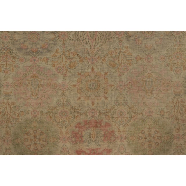 Traditional Antique Turkish Rug With Intricate Floral Play in Beige & Pastels - Rug & Kilim For Sale - Image 3 of 7