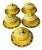 Vintage Majolica Della Robbia Lidded Bowls and Service Plates, Set/7 For Sale - Image 9 of 12