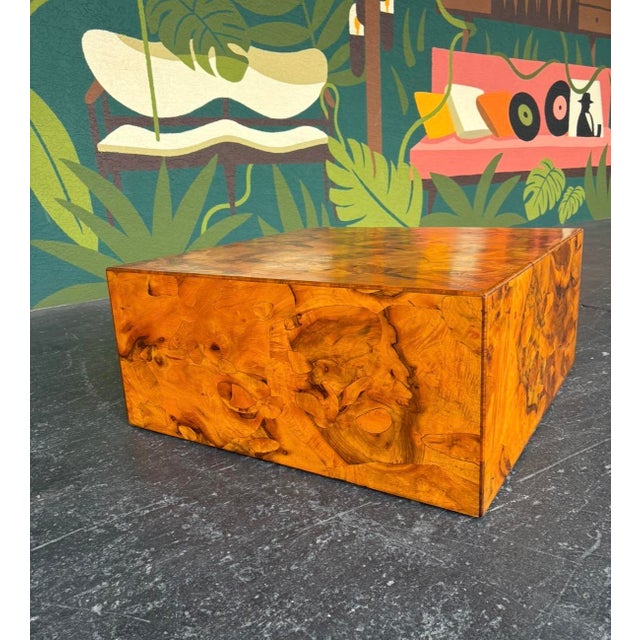 Lj Newton Italian Burl Coffee Table on Casters For Sale In Tampa - Image 6 of 12