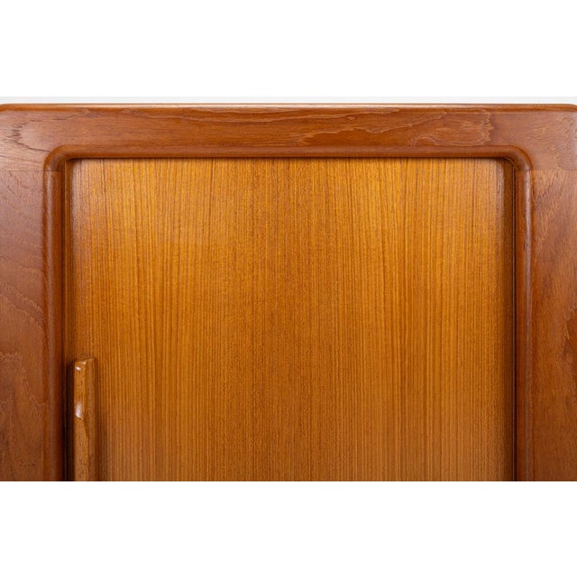 Danish Teak Cabinet with Tambour Doors, 1960s For Sale - Image 10 of 11