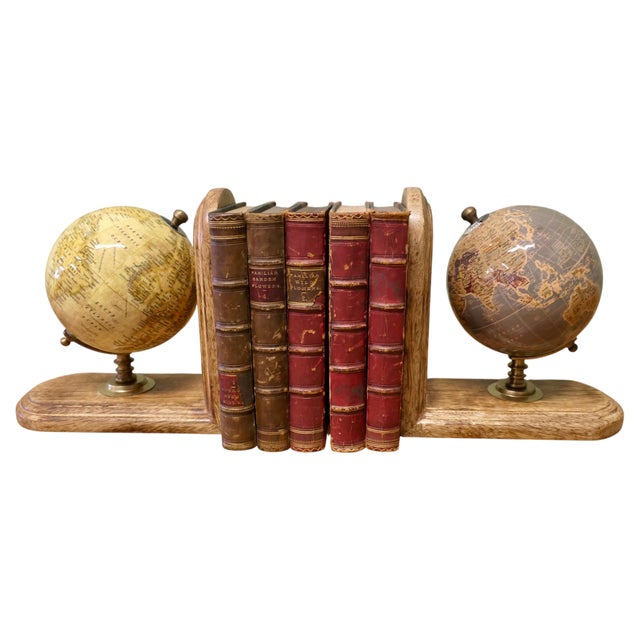 Wood Vintage Geography Student Bookends, 1980, Set of 2 For Sale - Image 7 of 7