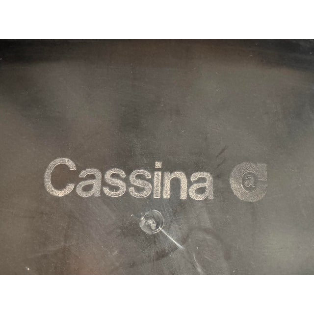 Mario Bellini for Cassina Cab 413 Leather Arm Chairs, Set of Four For Sale - Image 10 of 12
