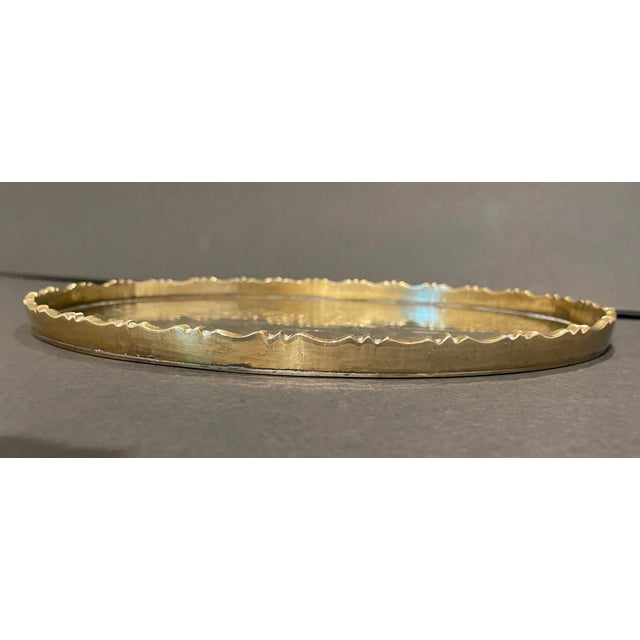 Chinese Brass Oval Tray For Sale - Image 4 of 5