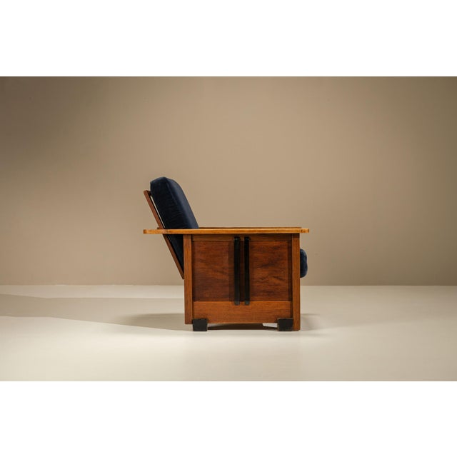 1930s Amsterdam School Lounge Chair with Adjustable Backrest, 1930s For Sale - Image 5 of 18